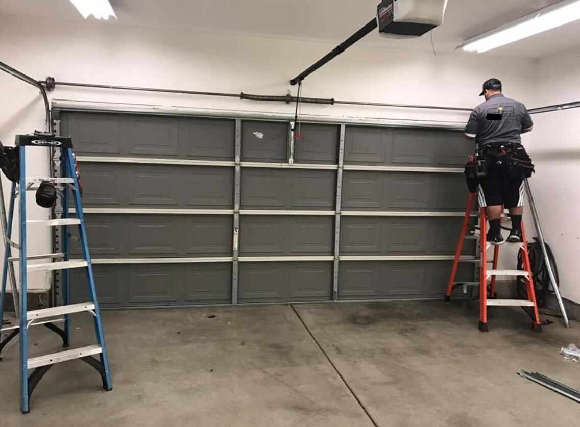 Garage door repair.